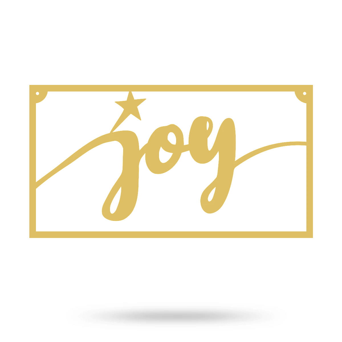 Joy Metal Sign 8"x15" / Gold - RealSteel Center