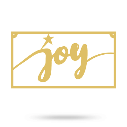 Joy Metal Sign 8"x15" / Gold - RealSteel Center