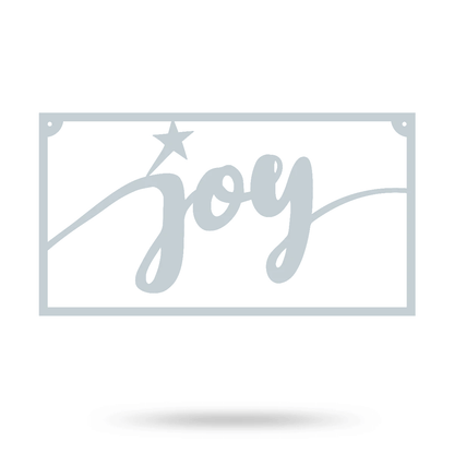 Joy Metal Sign 8"x15" / Textured Silver - RealSteel Center