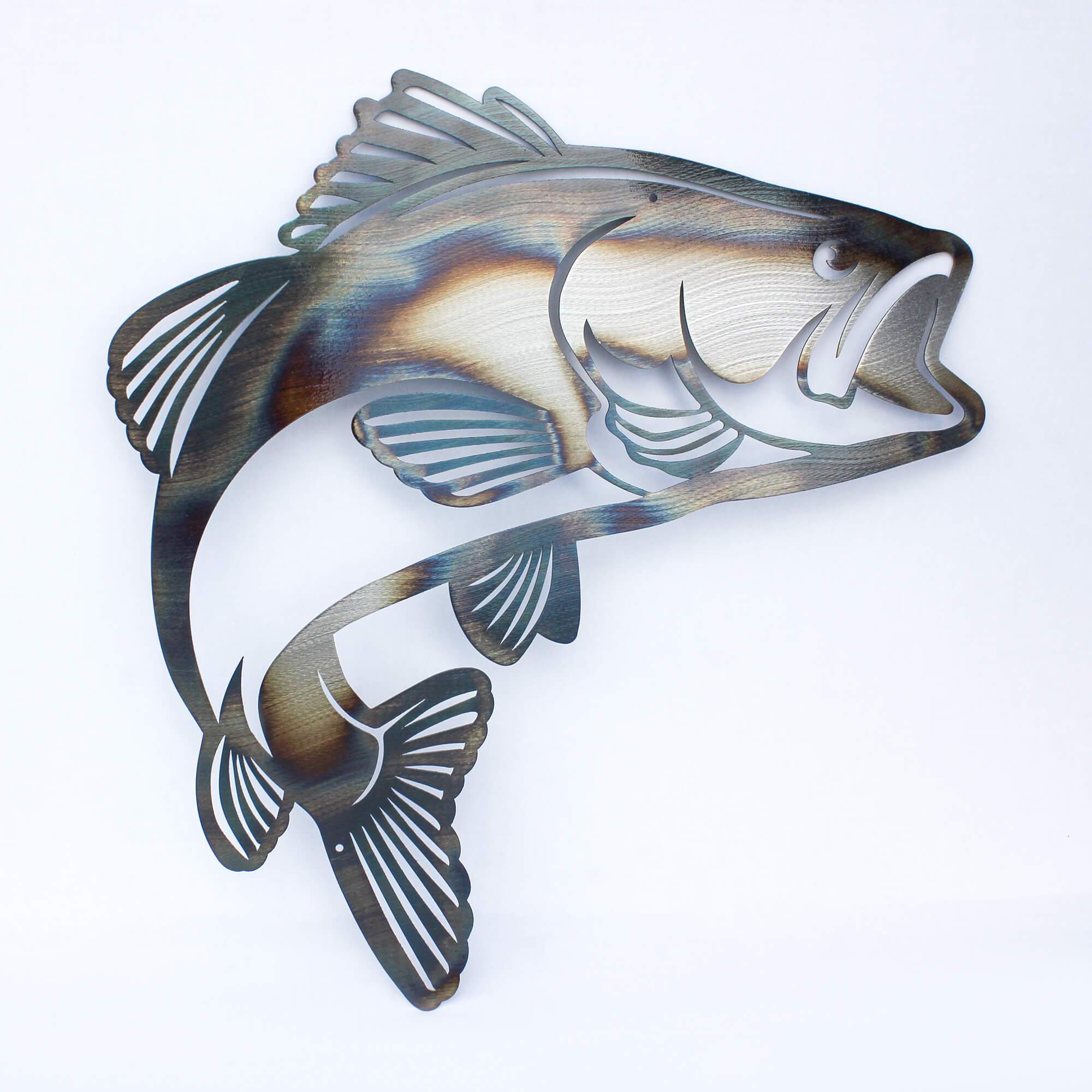 Jumping Bass Metal Wall Art  - RealSteel Center