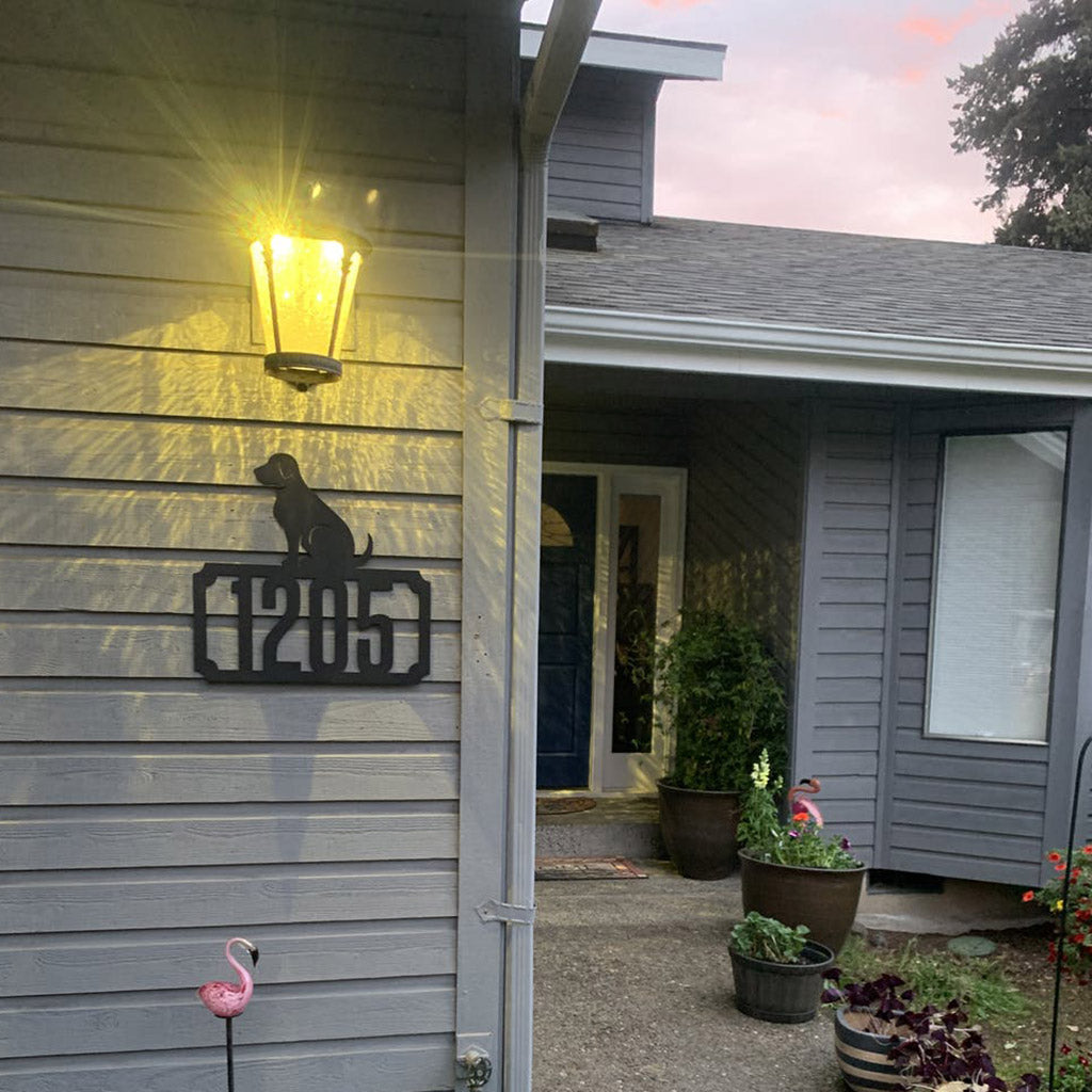 Labrador Home Number Monogram  - RealSteel Center