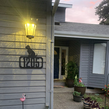 Labrador Home Number Monogram  - RealSteel Center