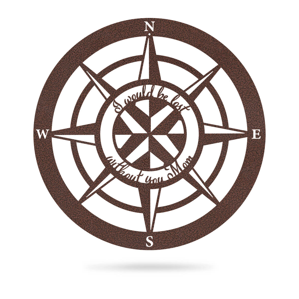 Lost Without Mom Compass Wall Art - Type A 18" / Penny Vein - RealSteel Center