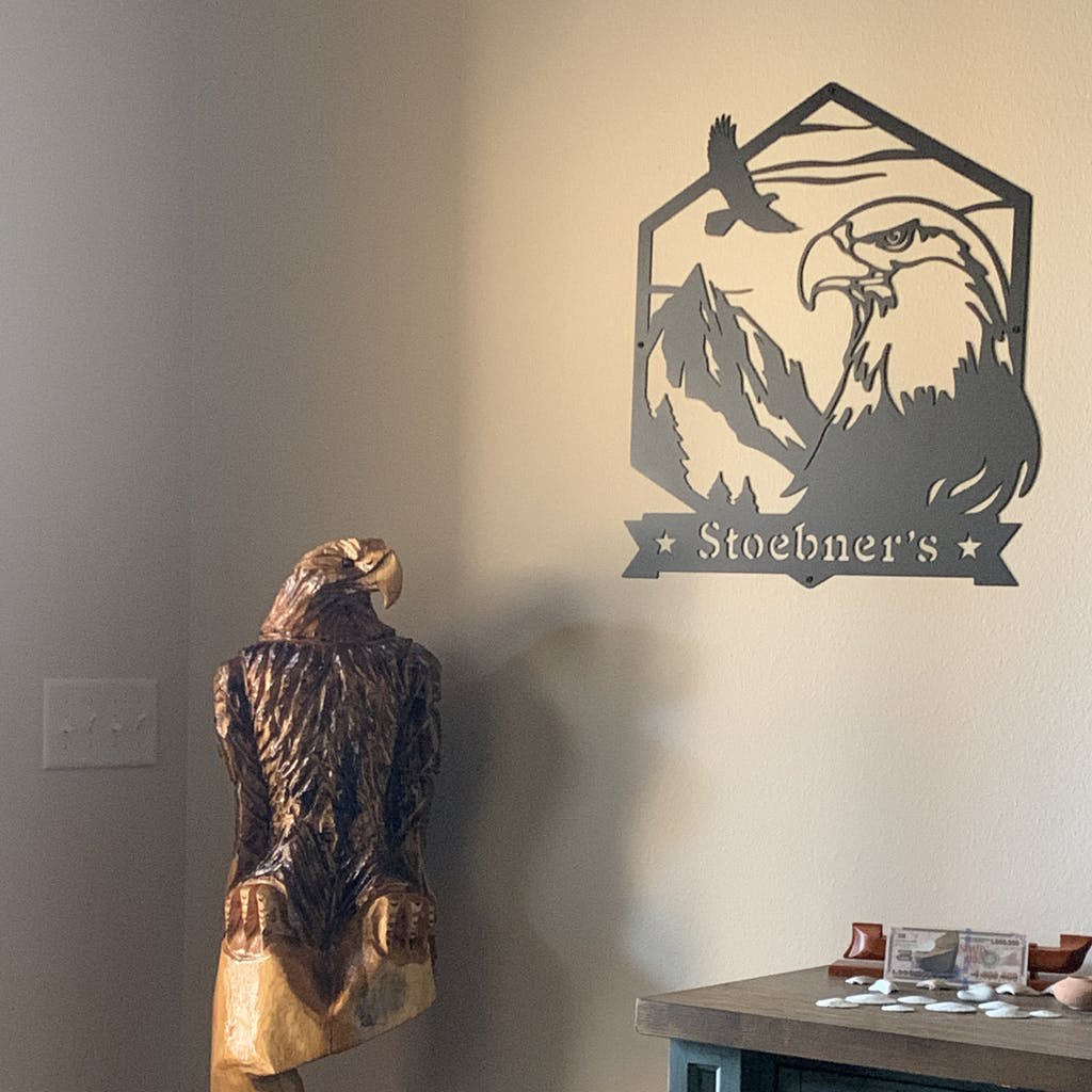 Majestic Bald Eagle Monogram  - RealSteel Center