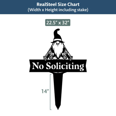 Garden Art - No Soliciting Gnome  - RealSteel Center