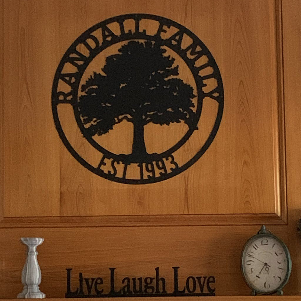Oak Tree Personalized Metal Name Sign  - RealSteel Center