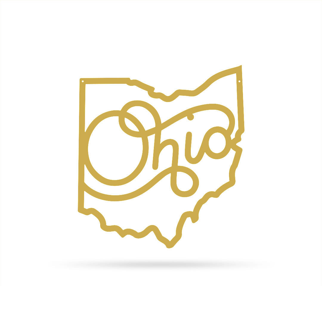 Ohio Metal Décor 14" / Gold - RealSteel Center
