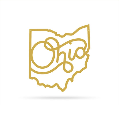 Ohio Metal Décor 14" / Gold - RealSteel Center
