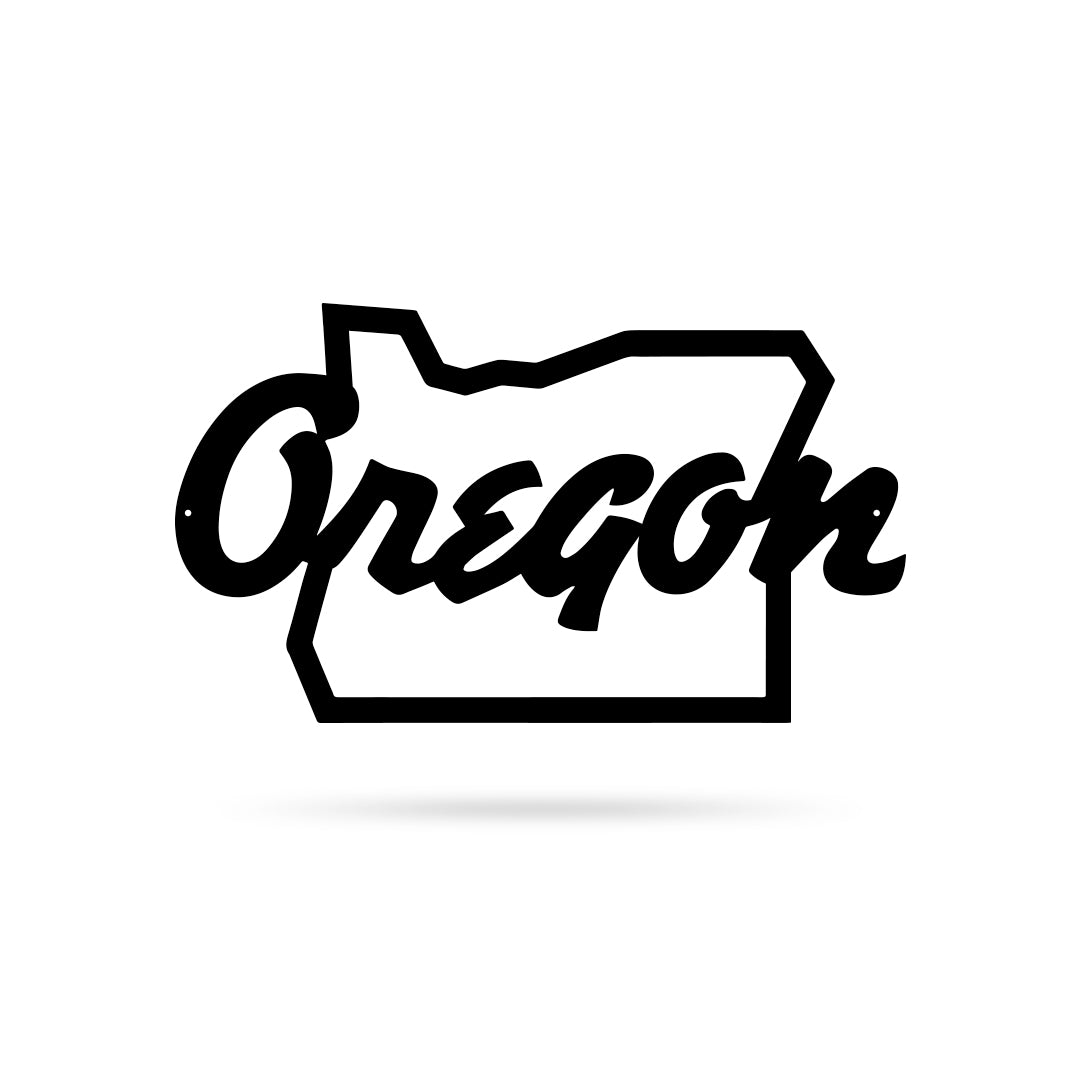 Oregon Metal Wall Art 9"x15" / Black - RealSteel Center