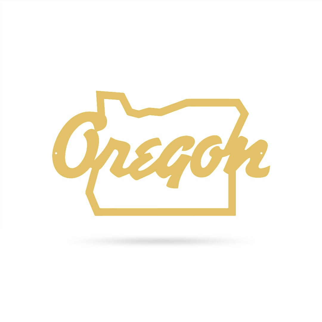 Oregon Metal Wall Art 9"x15" / Gold - RealSteel Center