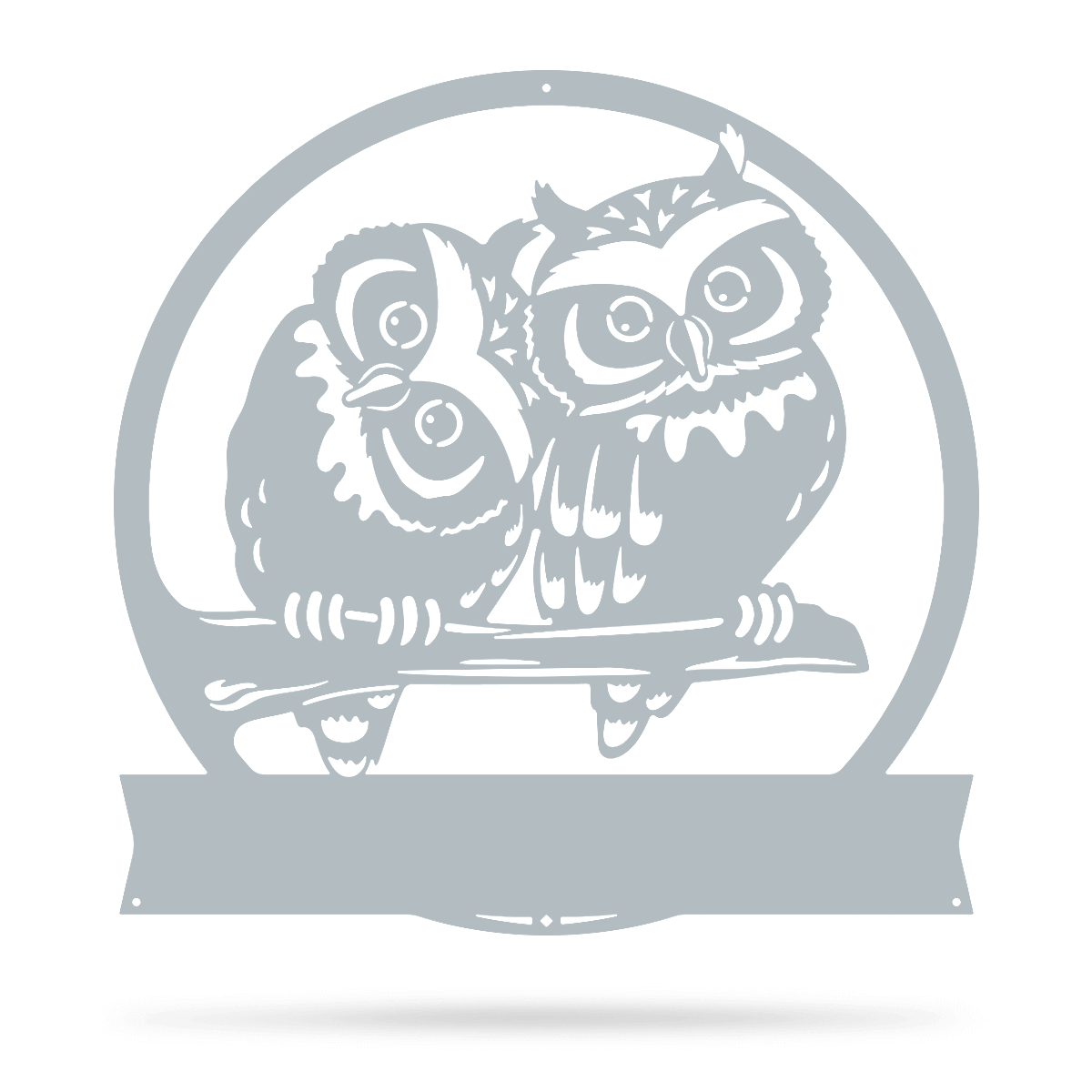 Owl Monogram 18" / Textured Silver - RealSteel Center