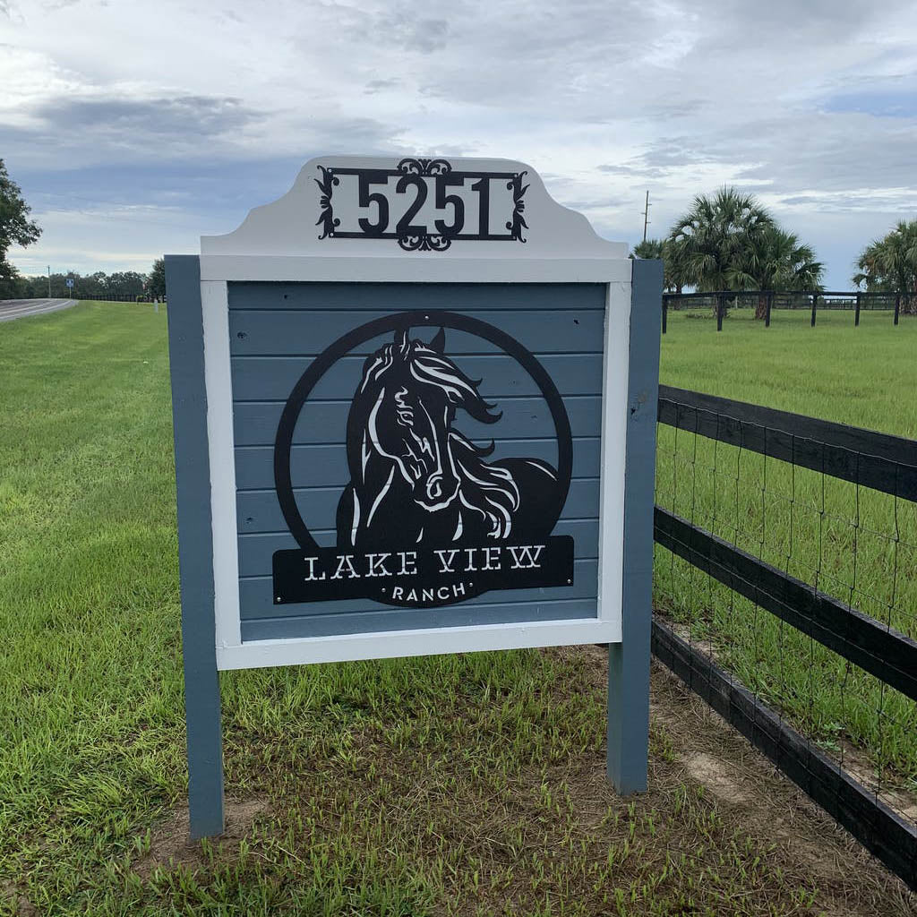 Personalized Horse Ranch Sign  - RealSteel Center