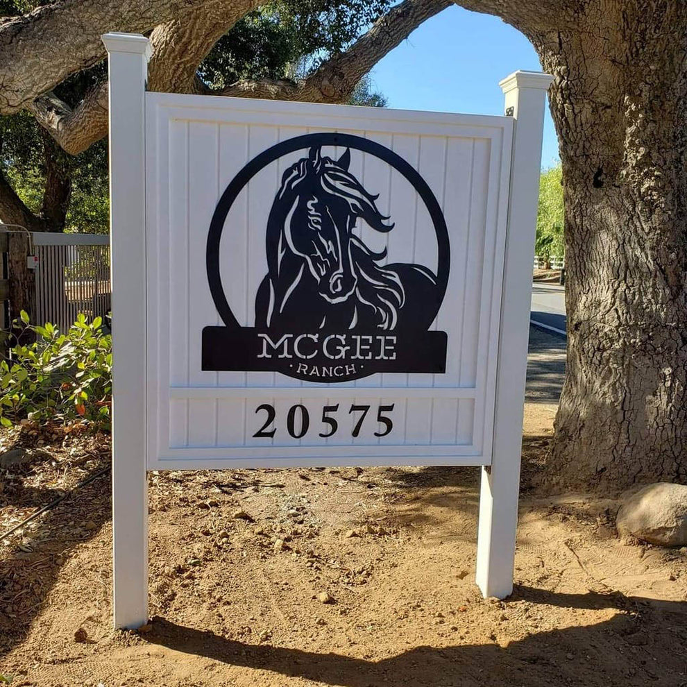 Calling All Ranchers! This Personalized Horse Ranch Sign is Perfect ...