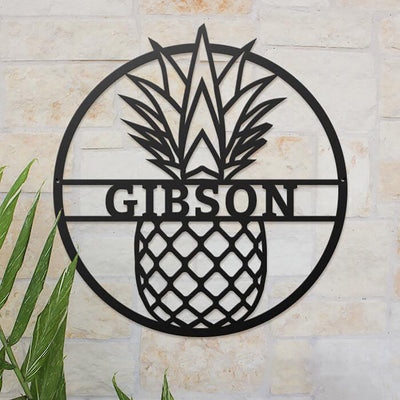 Personalized Last Name Pineapple Monogram  - RealSteel Center