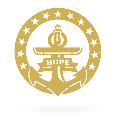 Rhode Island Hope Wall Décor 14" / Gold - RealSteel Center