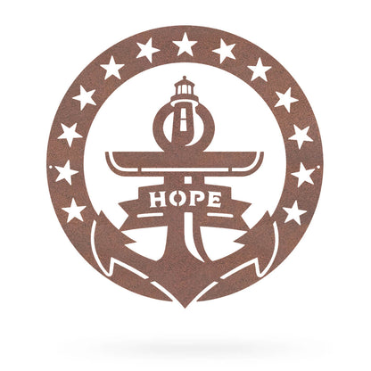 Rhode Island Hope Wall Décor 14" / Rust - RealSteel Center