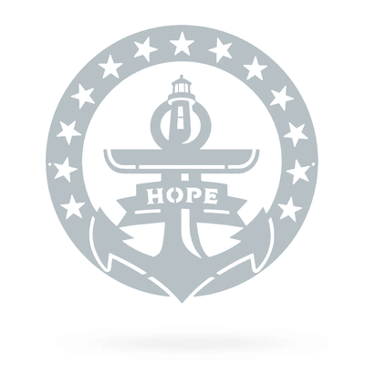 Rhode Island Hope Wall Décor 14" / Textured Silver - RealSteel Center