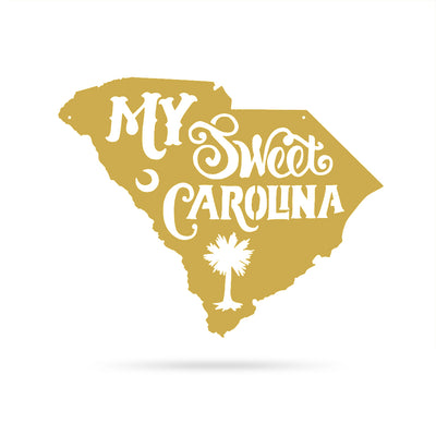 Sweet Carolina Sign 14.5"x18" / Gold - RealSteel Center