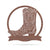 Texas Boot Monogram 16"x16" / Rust - RealSteel Center