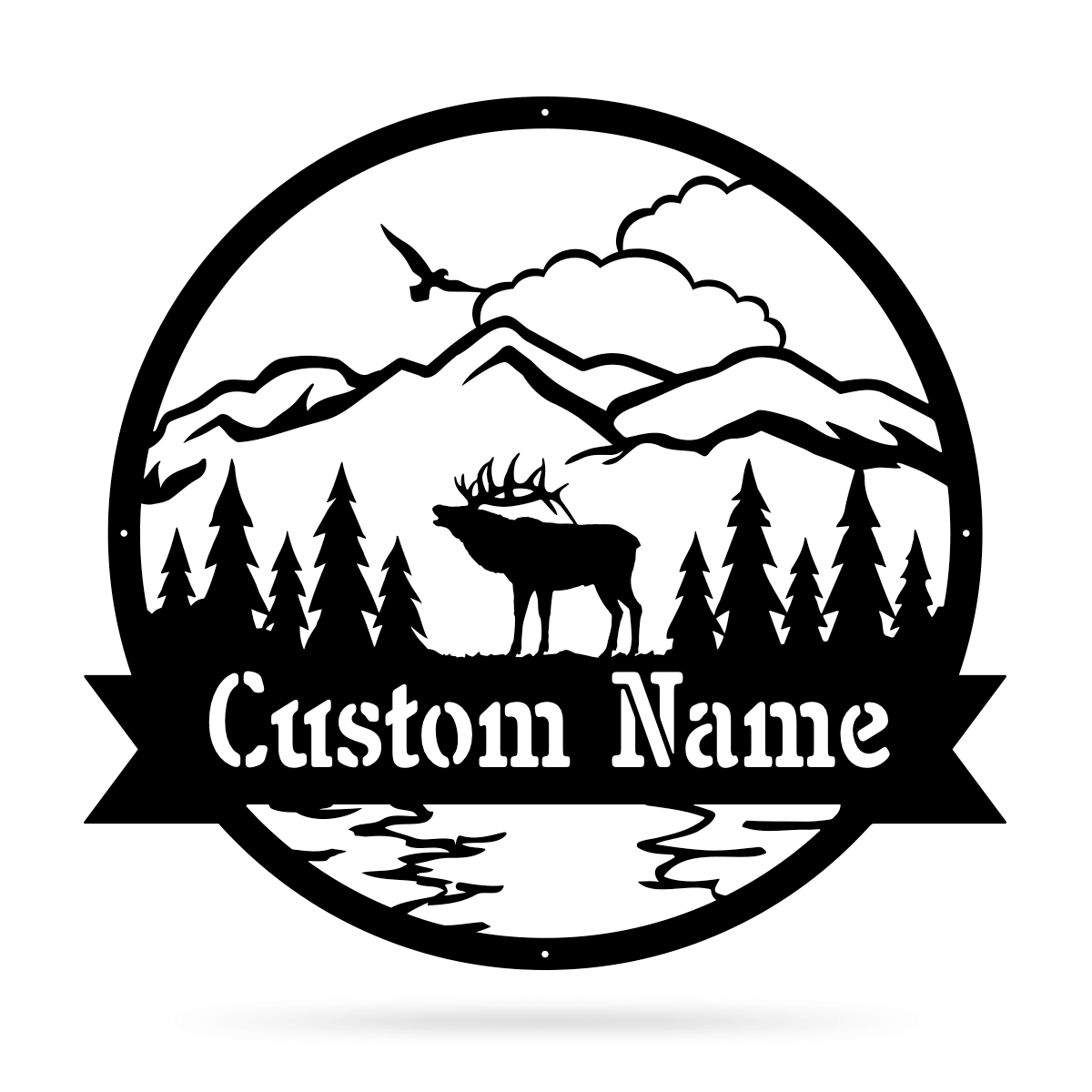 Great Outdoors Elk Monogram  - RealSteel Center