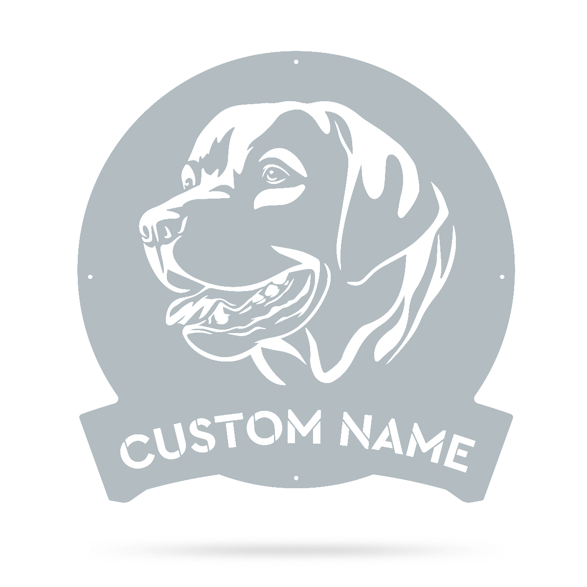 The Labrador Monogram 18" / Textured Silver - RealSteel Center