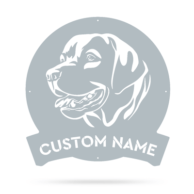 The Labrador Monogram 18" / Textured Silver - RealSteel Center