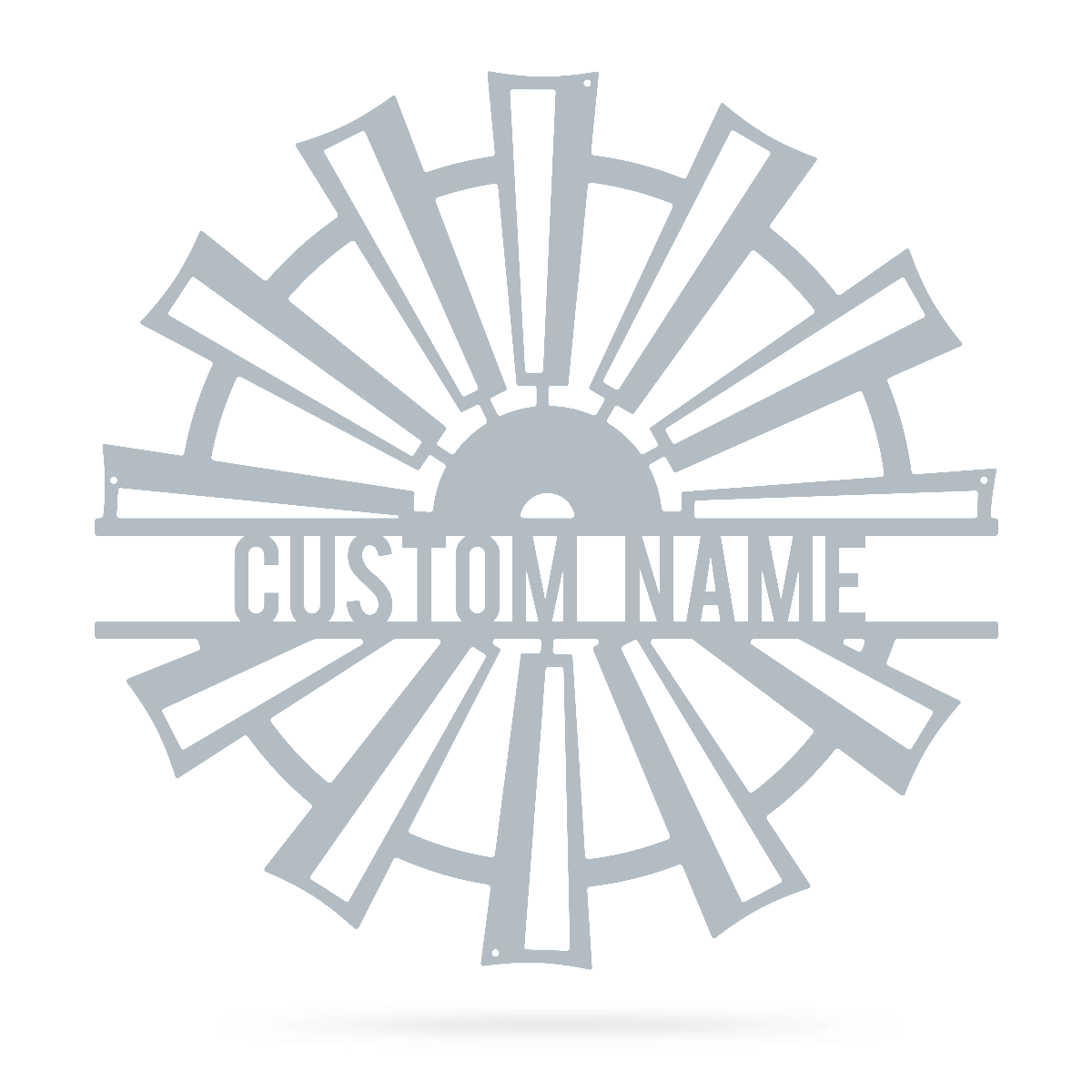 Windmill Monogram 12" / Textured Silver - RealSteel Center