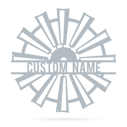 Windmill Monogram 12" / Textured Silver - RealSteel Center