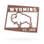 Wyoming State Metal Décor Small 12"x15" / Rust - RealSteel Center