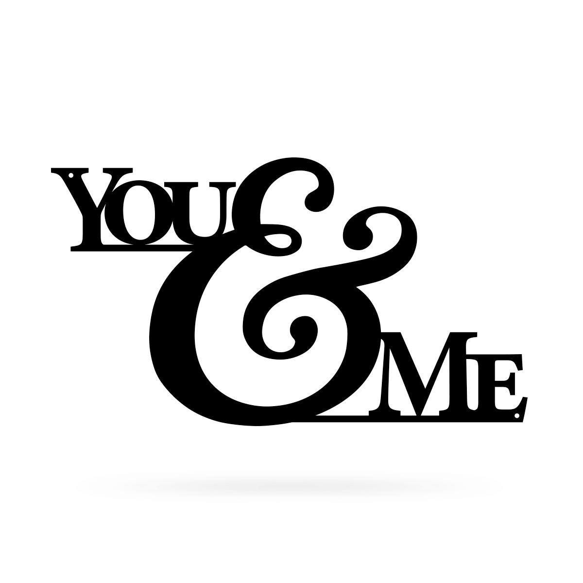 You & Me Wall Art 9"x16" / Black - RealSteel Center