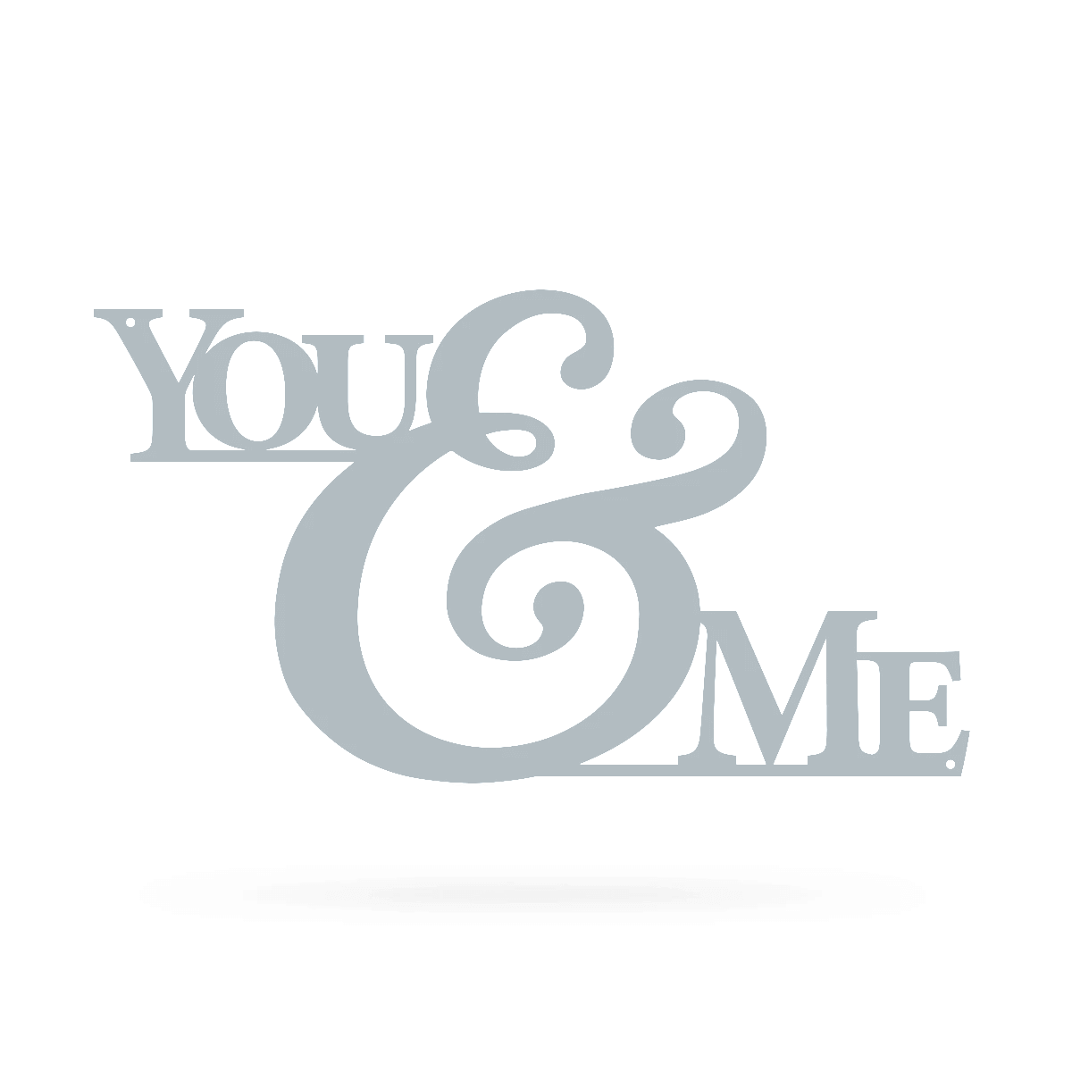 You & Me Wall Art 9"x16" / Textured Silver - RealSteel Center