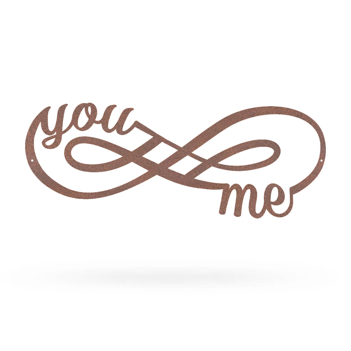 You + Me for Infinity Wall Décor Sign 7"x18" / Rust - RealSteel Center