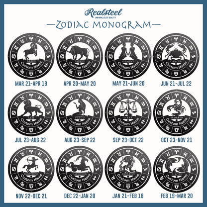 Scorpio - Zodiac Monogram  - RealSteel Center