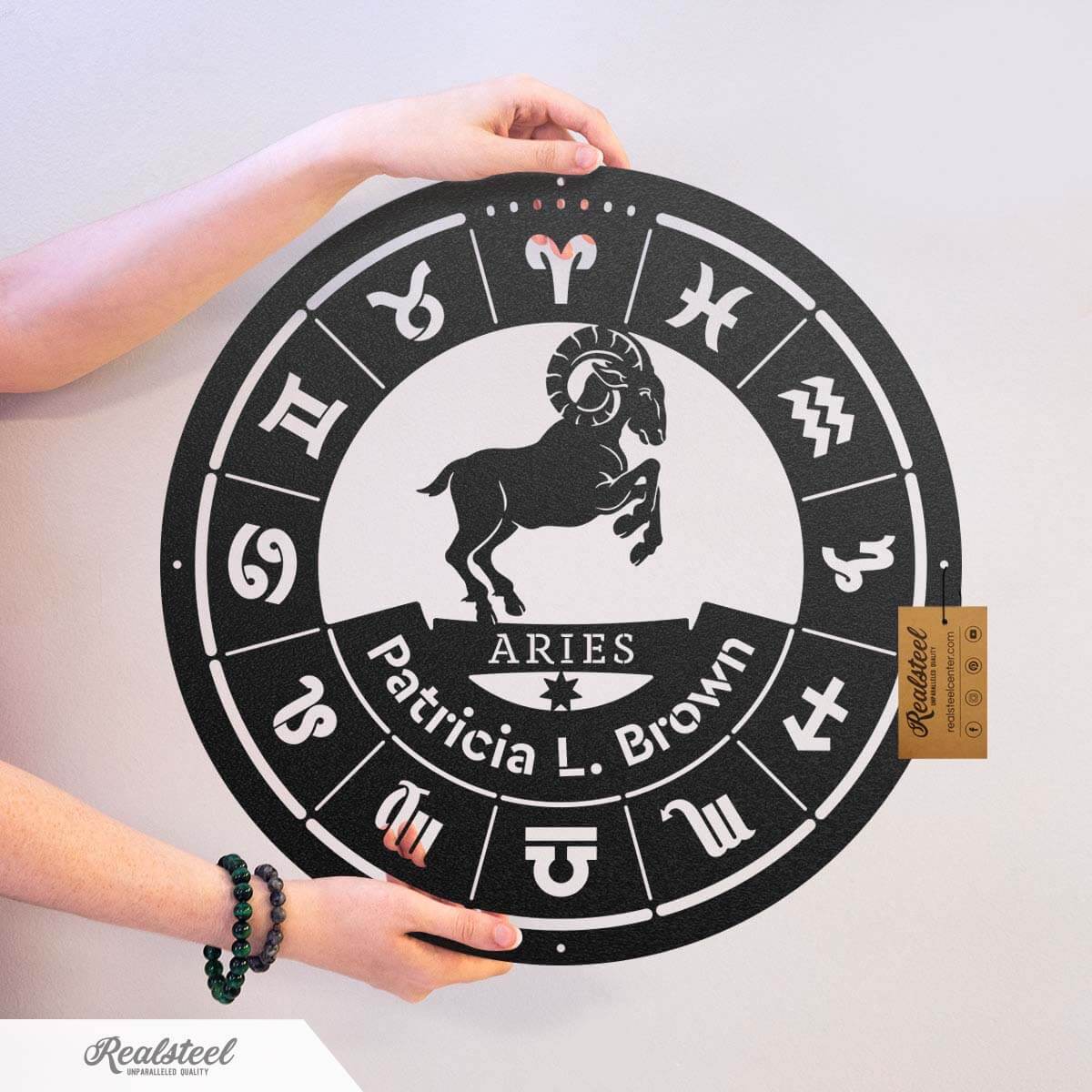 Aries - Zodiac Monogram  - RealSteel Center