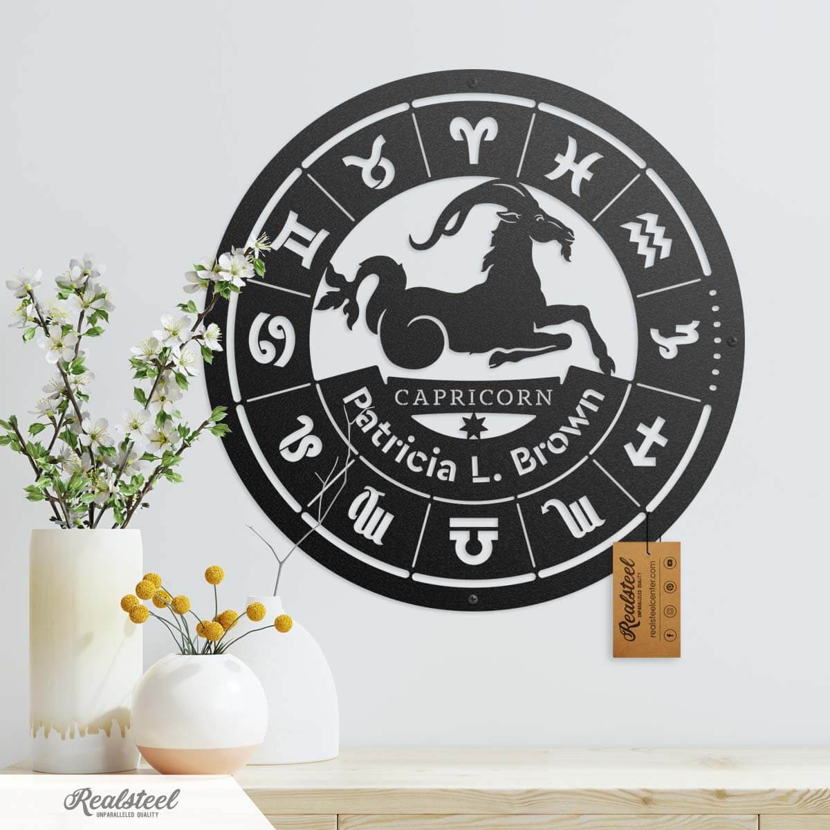 Capricorn - Zodiac Monogram  - RealSteel Center