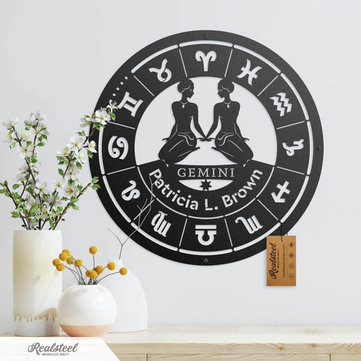 Gemini - Zodiac Monogram  - RealSteel Center