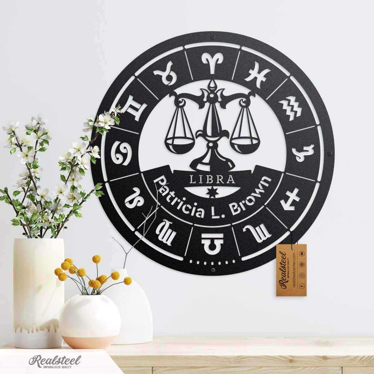 Libra - Zodiac Monogram  - RealSteel Center