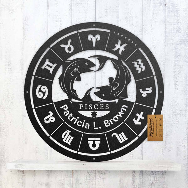 Pisces - Zodiac Monogram  - RealSteel Center