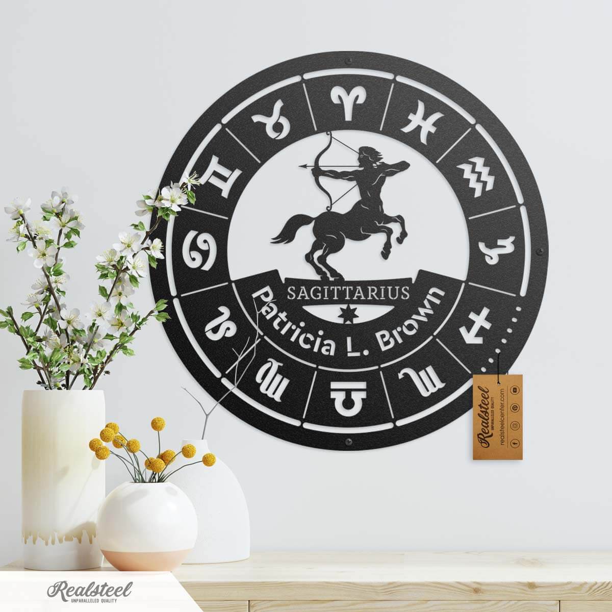 Sagittarius - Zodiac Monogram  - RealSteel Center