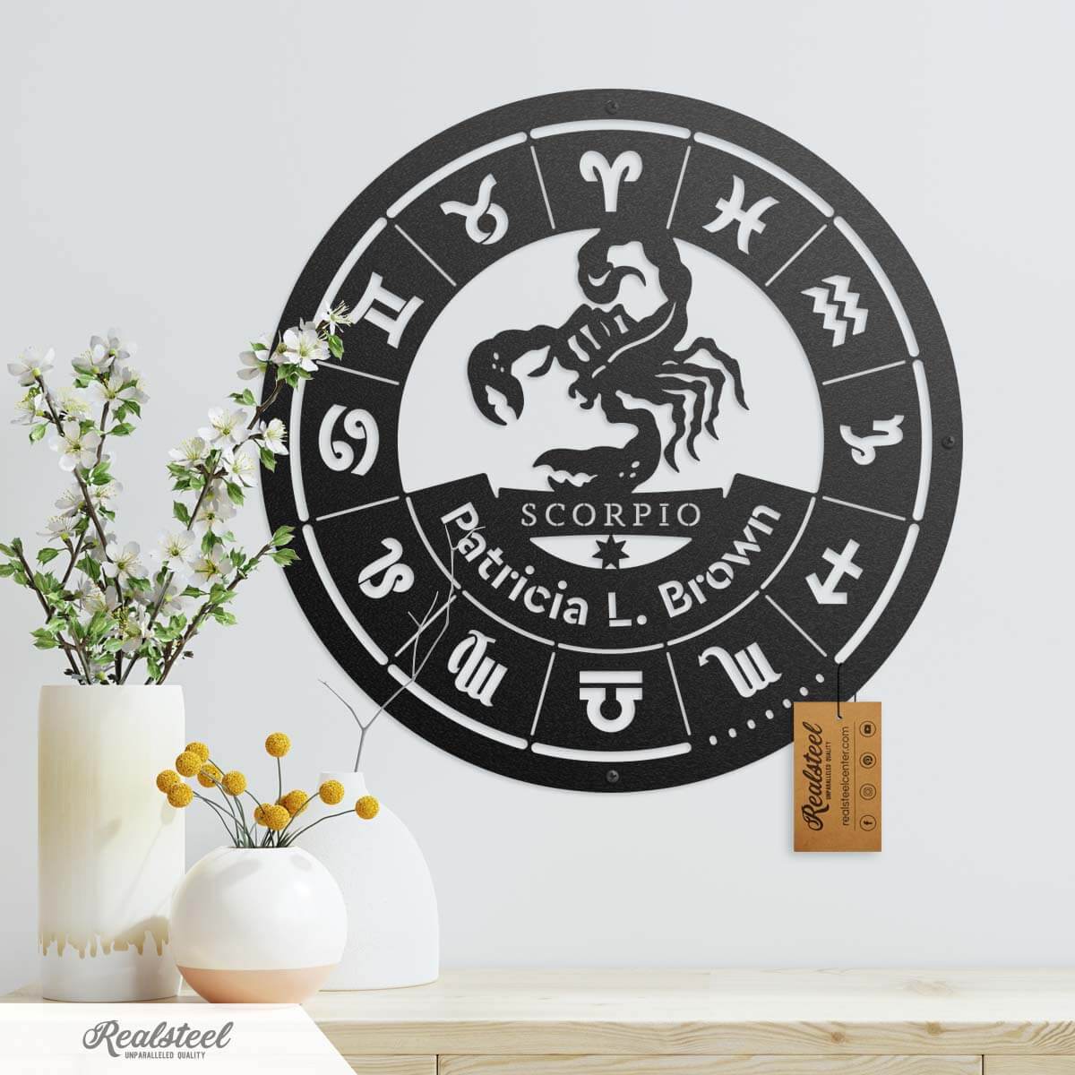 Scorpio - Zodiac Monogram  - RealSteel Center