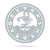 Scorpio - Zodiac Monogram 14" / Textured Silver - RealSteel Center
