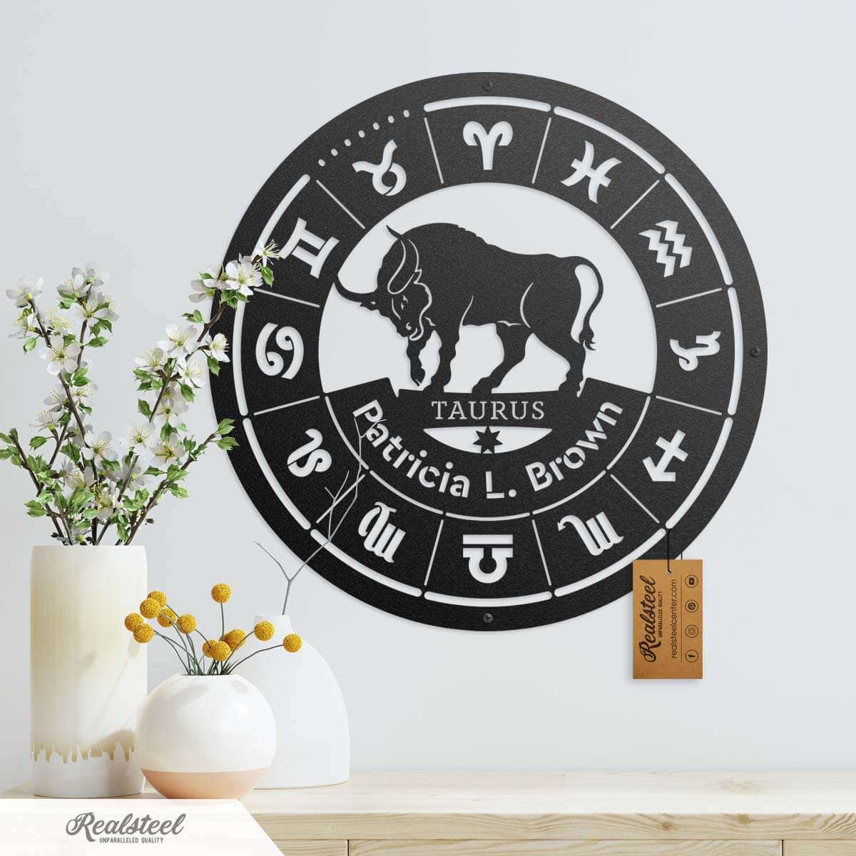 Taurus - Zodiac Monogram  - RealSteel Center