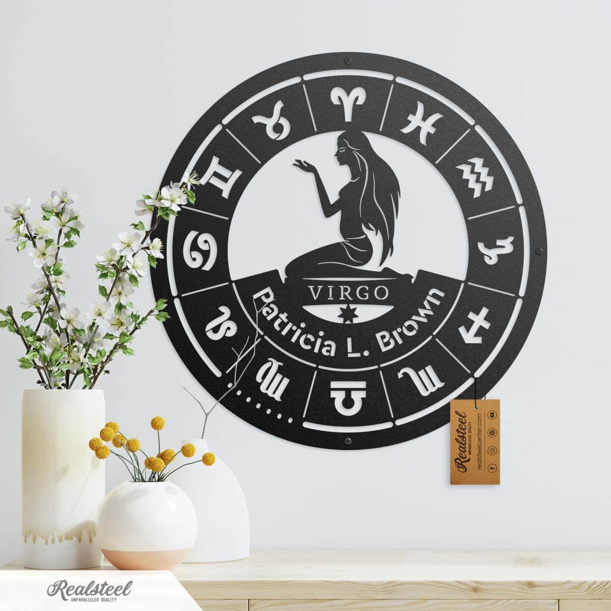 Virgo - Zodiac Monogram  - RealSteel Center