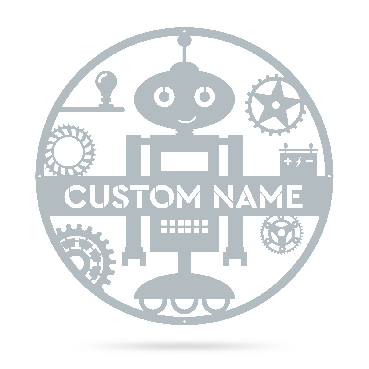 Monogram Robotic System The Perfect Kids Room Décor! Retro Robot Monogram Wall Art - RealSteel ...