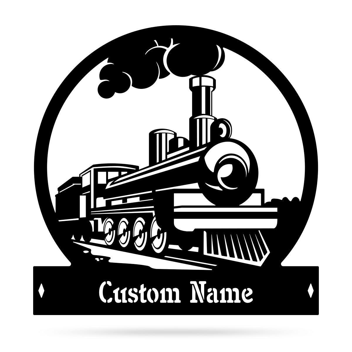 Steam Train Monogram 20" / Black - RealSteel Center