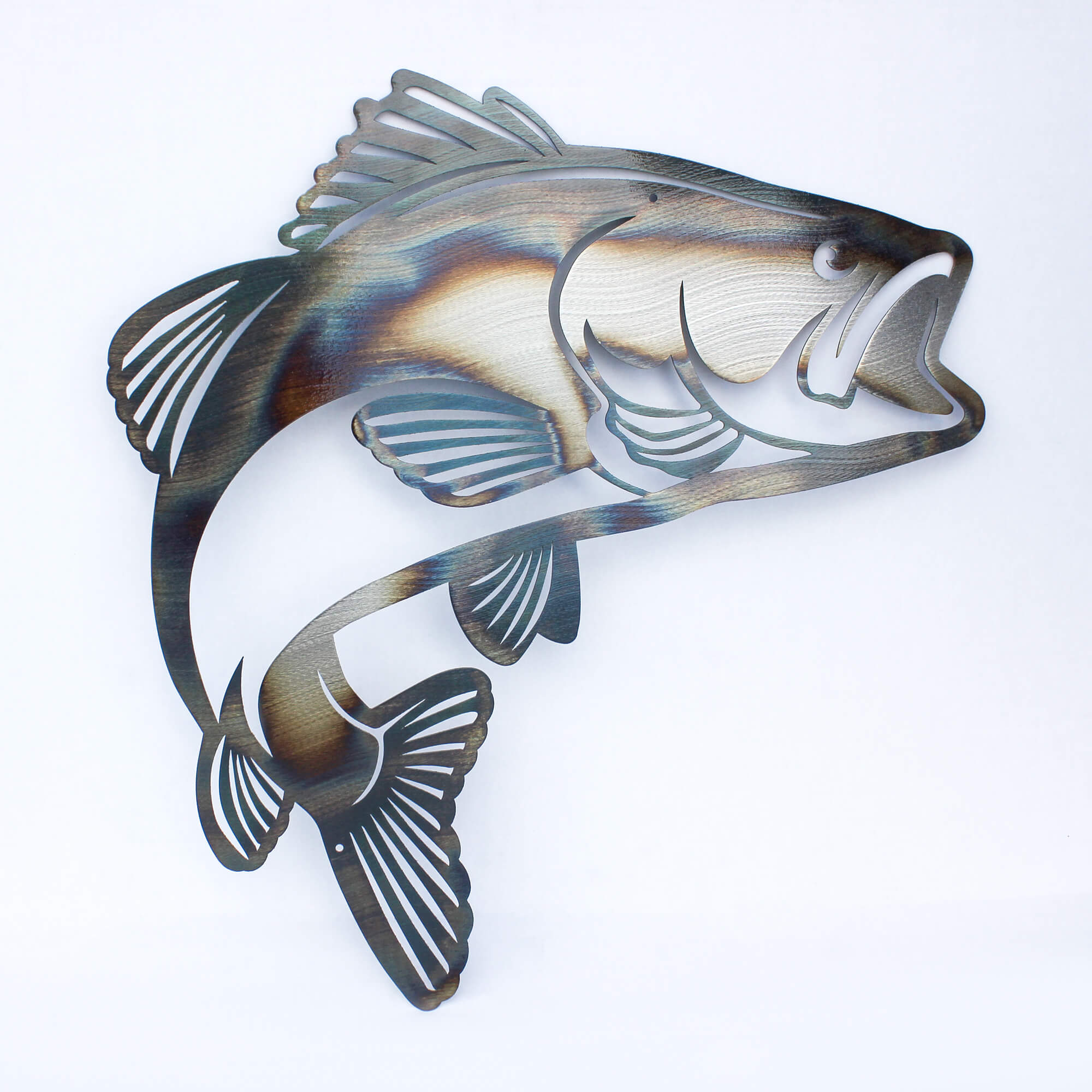 The Perfect Fisherman's Gift! Checkout Our Jumping Bass Metal Wall