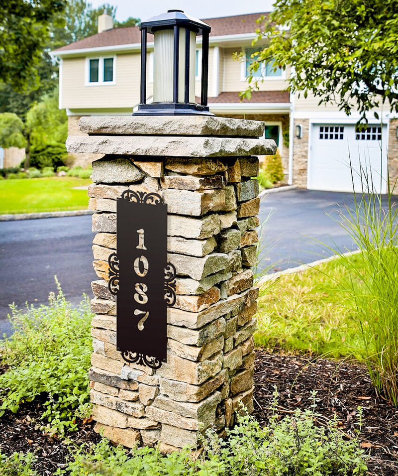 Dress Up Your Home's Entrance with Our FancyVertical Number Monogram