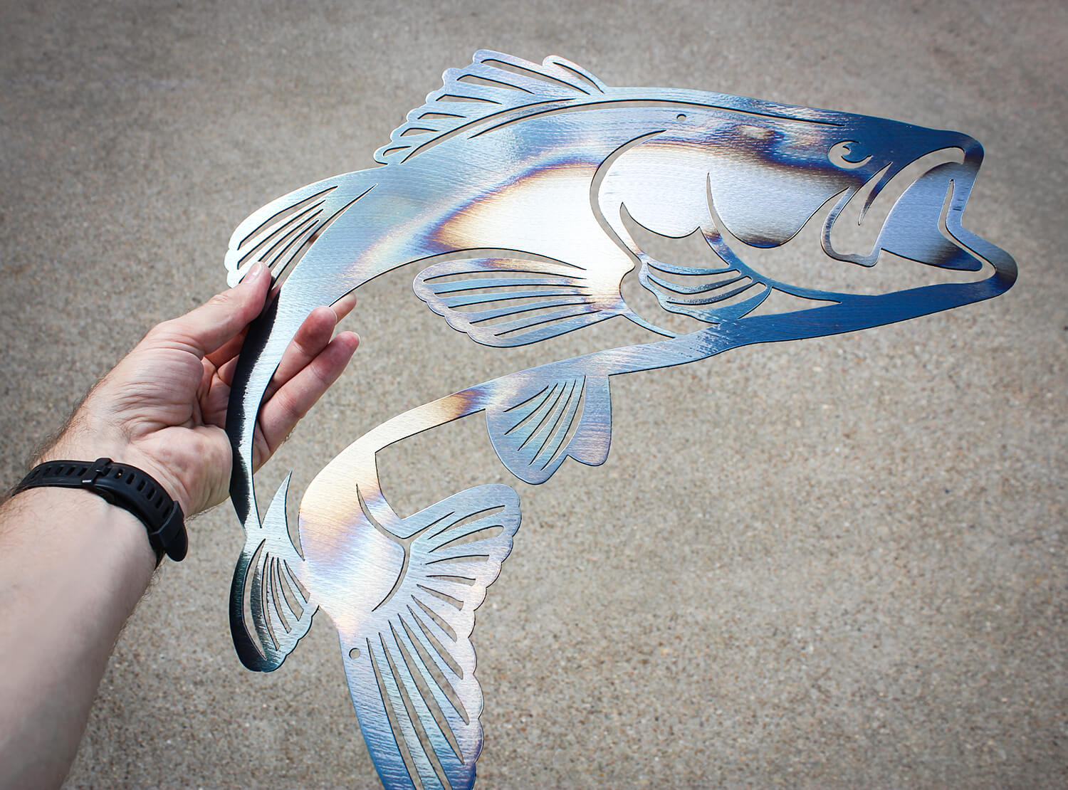 The Perfect Fisherman's Gift! Checkout Our Jumping Bass Metal Wall