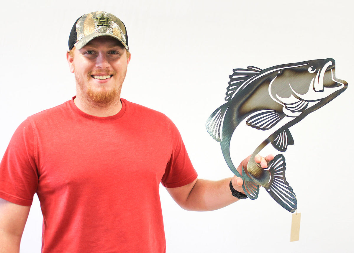 Jumping Bass Metal Wall Art  - RealSteel Center