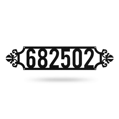 Narrow Number Monogram 4"x18" / Black - RealSteel Center